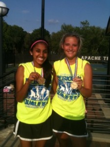 We finally did it! Girls Doubles State Qualifiers 2011 Mandy Belew & Jessica Fears